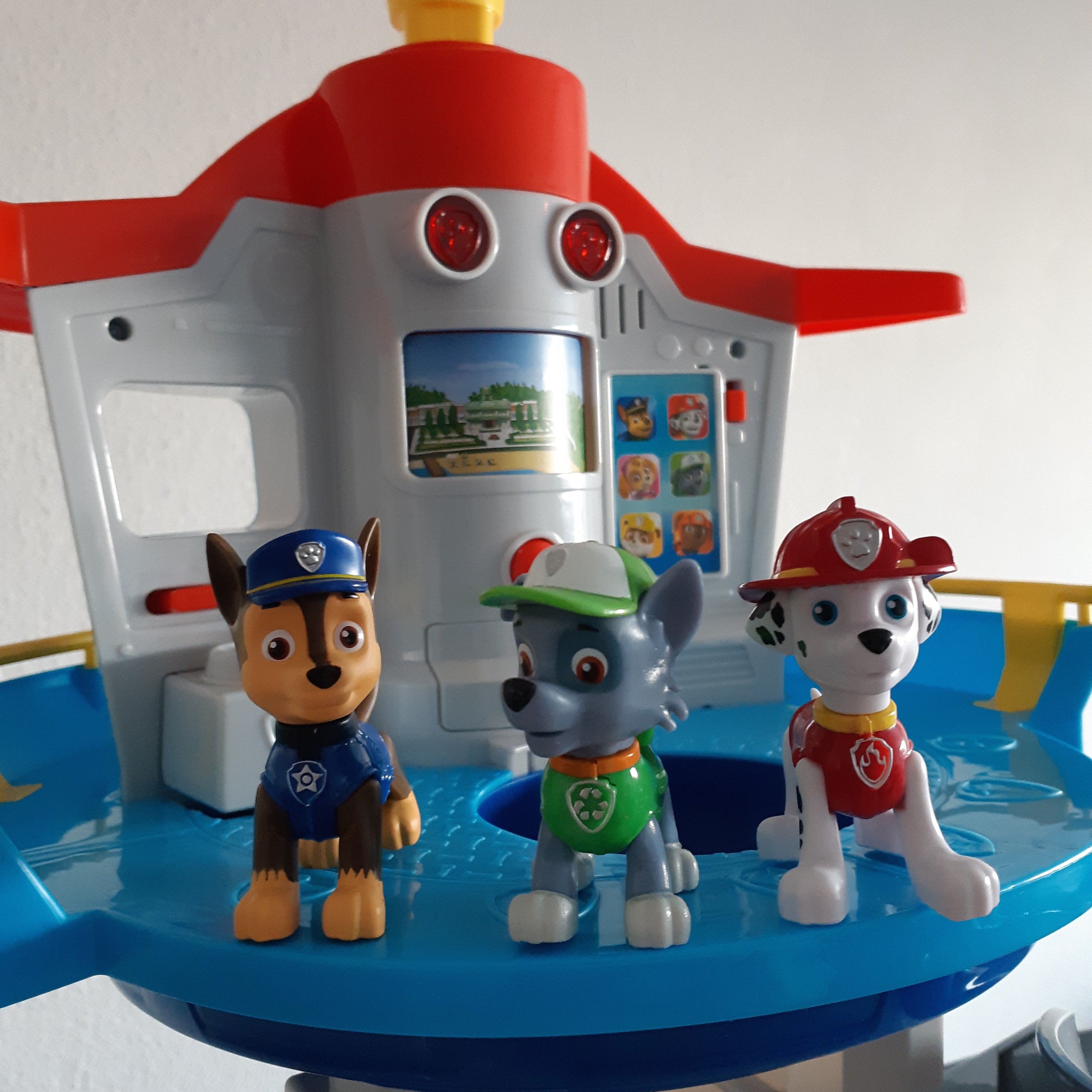 Lookout Tower Playset with Slide Car Ramp and Race Track Toy