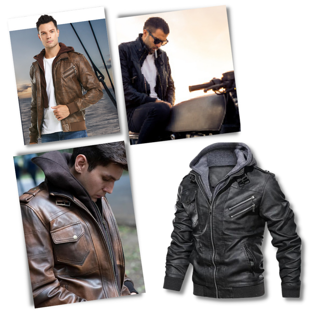 Classic Brown Leather Motorcycle Jacket