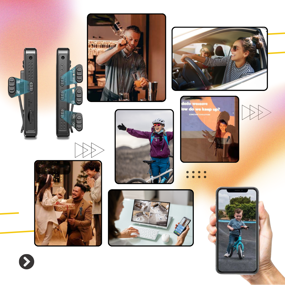 OTG Compatible Wireless Vlog Body Camera